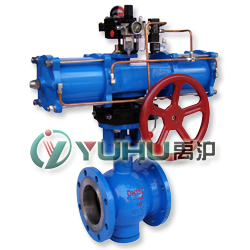 氣動(dòng)偏心半球閥（帶三聯(lián)件、手輪機(jī)構(gòu)）